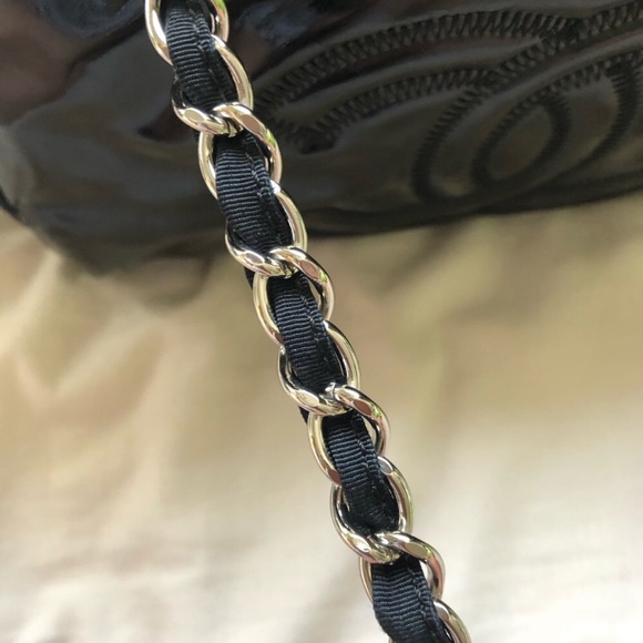 Rare Alert π¨ Vintage CHANEL Cambon Line Mini black nylon and patent leather - Picture 11 of 16